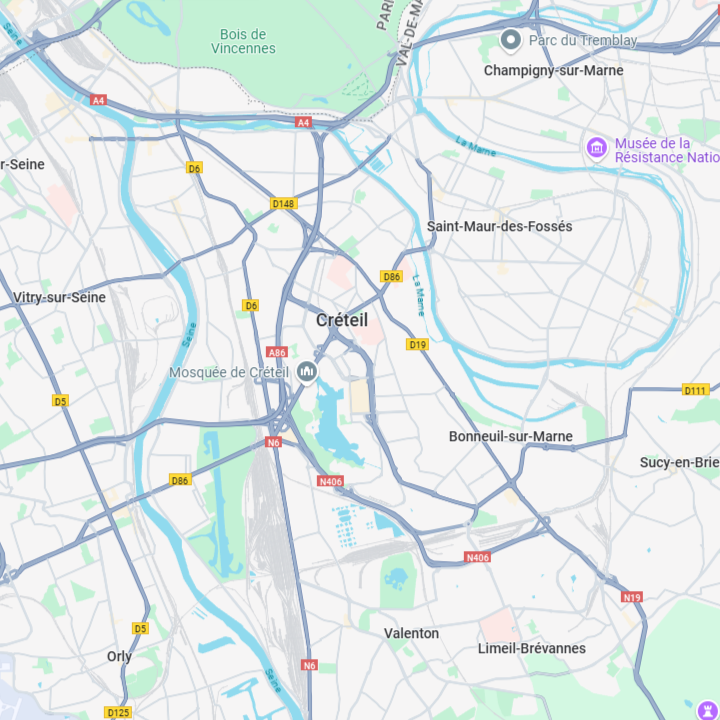 Mini-carte de Créteil